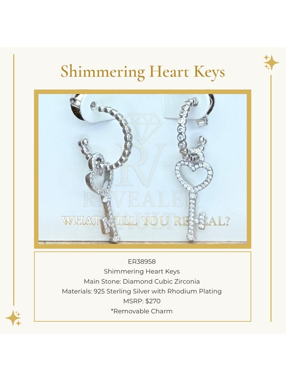 Shimmering Heart Keys - Sterling Club